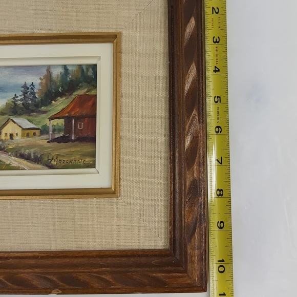 - Framed painting signed L. Marchand - Picture 2 of 8